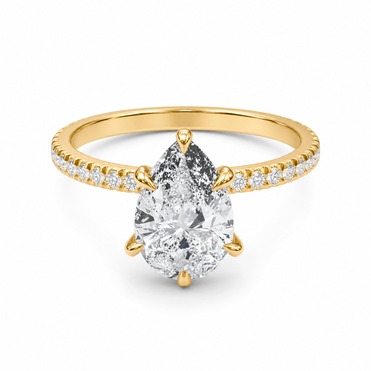 Anillo de compromiso Pera IV · Pavé moderno
