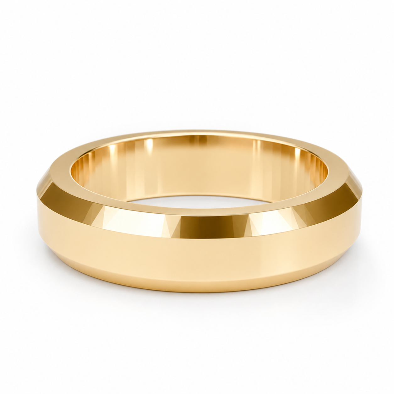 Banda de matrimonio para hombre Biselado Rey