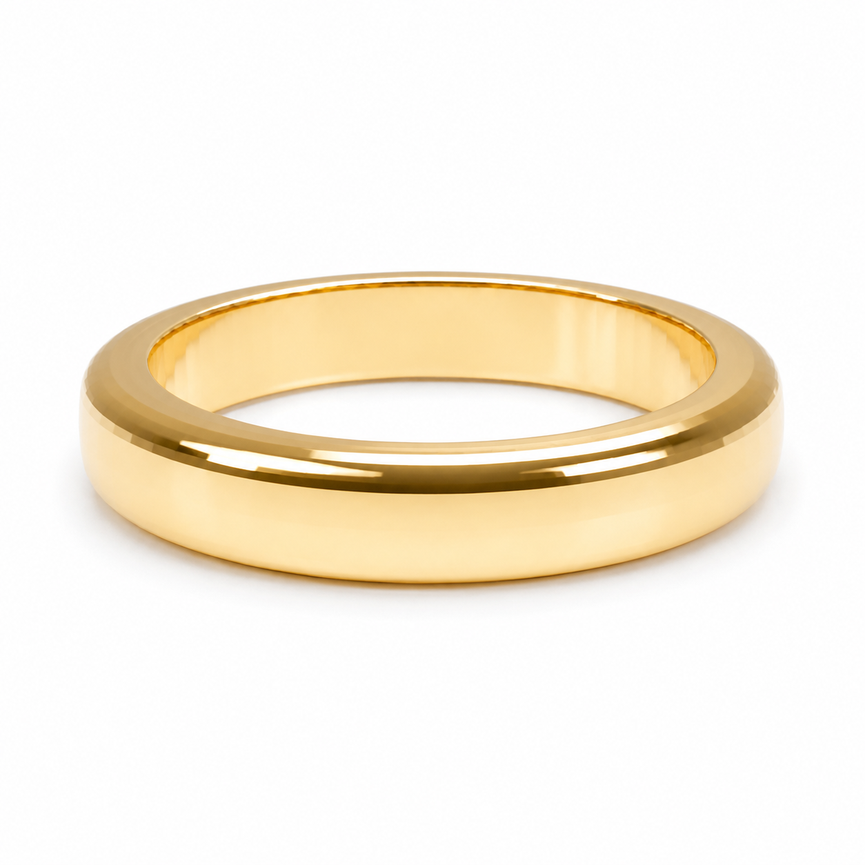 Banda de matrimonio para hombre Pulido 4 mm · Perfil B