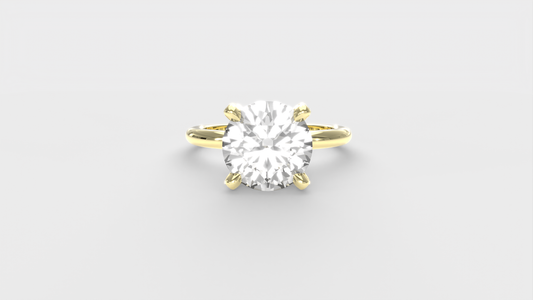 Anillo Solitario Clásico Diamante Redondo