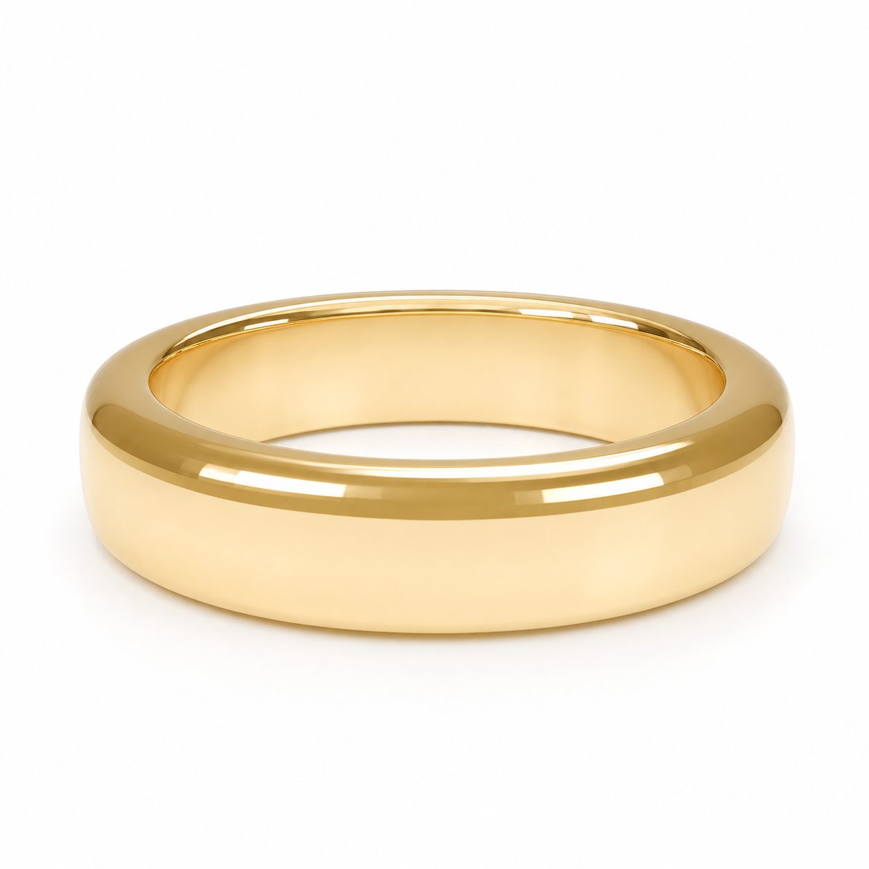 Banda de matrimonio para hombre Pulido 5 mm · Perfil B